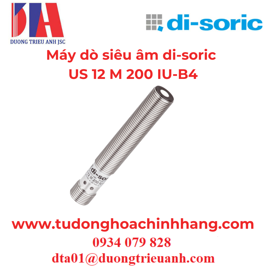 Máy dò siêu âm di-soric US 12 M 200 IU-B4