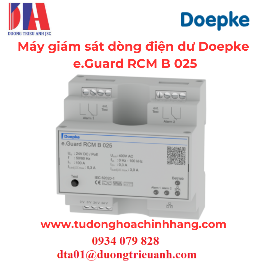 Máy giám sát dòng điện dư Doepke e.Guard RCM B 025