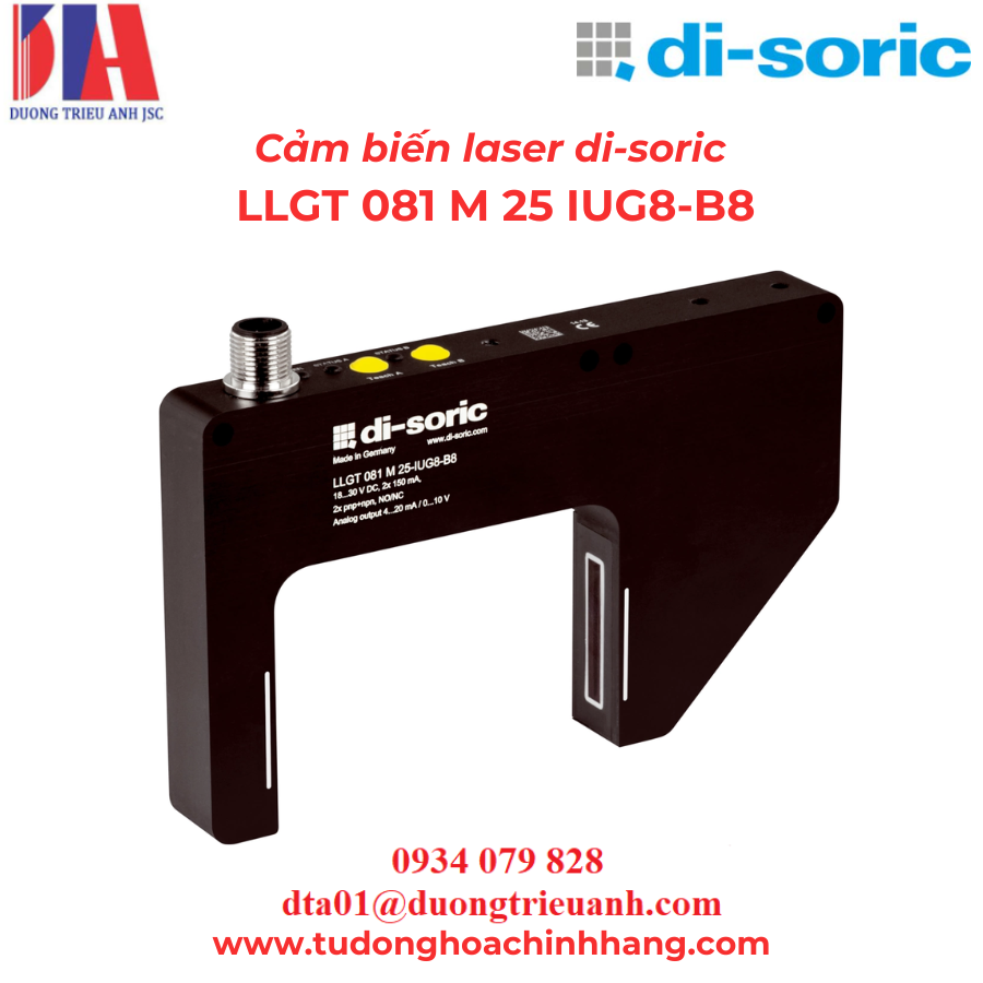 Cảm biến laser di-soric LLGT 081 M 25 IUG8-B8